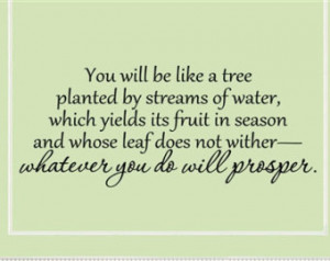 ... sayings #1029 You will be like a tree planted by streams of water