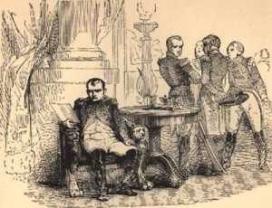 Under pressure from his marshals, Napoleon Bonaparte abdicates