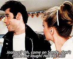 sayings, moviequotes, travolta, oldies, movie, love, jealous, grease ...