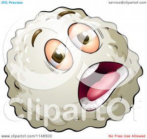 Cartoon-Of-A-Sick-White-Blood-Cell-Or-Virus-Bacteria-Germ-Royalty-Free ...