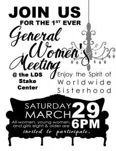 Free LDS General Women's Meeting Flyer. #JPG & #PDF Download. Meeting ...
