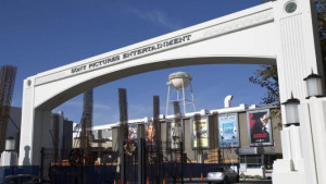 An entrance gate to Sony Pictures Studios is pictured in Culver City ...