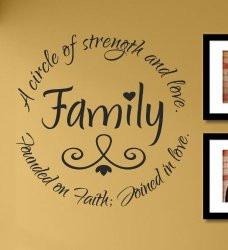 Family A circle of strength and love. Founded on Faith; Joined in love ...