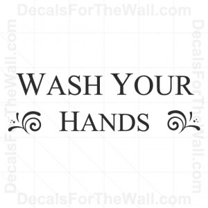 Wash-Your-Hands-Bathroom-Wall-Decal-Vinyl-Art-Sticker-Quote-Decor ...