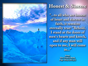 Honest and Sincere - Quote of the Day - faith, Jesus, door, knock
