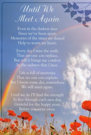 Until We Meet Again Graveside bereavement memorial