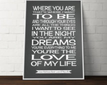 Dave Matthews Band lyrics-song lyri cs print- Love of my Life- music ...