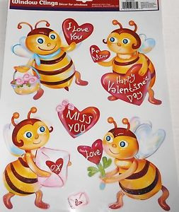 ... -Day-Window-Clings-HONEY-BEES-WITH-ASSORTED-VALENTINE-SAYINGS
