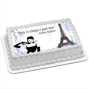 Audrey Hepburn Quote Cake Topper - Decorate a Quarter Sheet Cake with ...