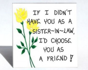 Sister-in-Law Gift Magnet - Friend ship Quote, brothers sister ...
