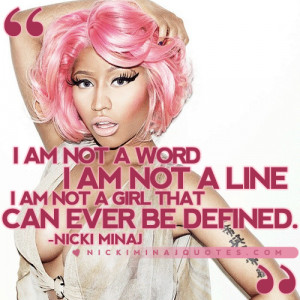 am not a word, I am not a line. I am not a girl that can ever be ...