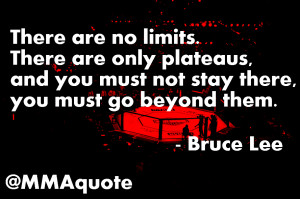 bruce lee on limits there are no limits there are only plateaus and ...