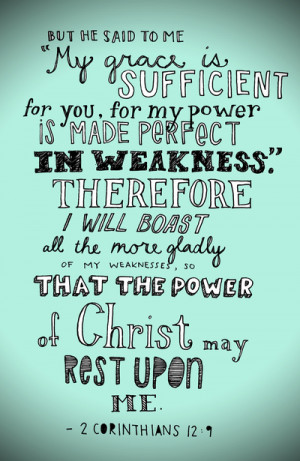 Corinthians 12:9 Art Print