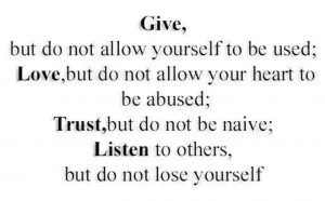 Give, Love, Trust, Listen