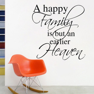 happy family HEART Wall Sticker Vinyl Quotes and Sayings Home ...