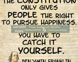 Benjamin Franklin Quote, Constituti on, Wall Art, Inspirational Modern ...
