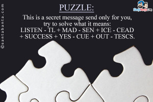This is a secret message send only for you, try to solve what it means ...