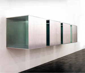 Donald Judd, Untitled, 1984, Aluminium, glass, 4 cubes each 100 x 100 ...