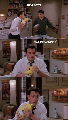 Chandler getting ready for Joey's stalker! Friends Season 2, Episode ...
