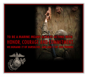 Marine Corps Values, Honor, Courage and Commitment