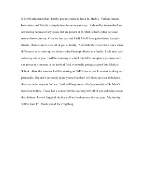 Letter Of Resignation 7