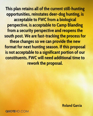 ... Hunting Opportunities, Reinstates Deer- Dog Hunting…. - Roland