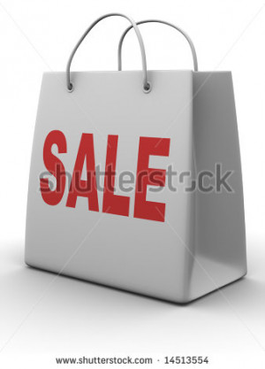 Shopping Bag With Red Sale
