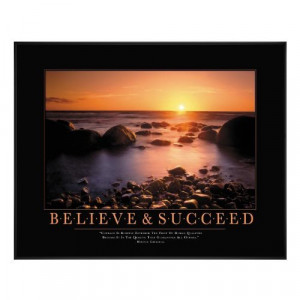 Successories Believe & Succeed Motivational Poster Office Products