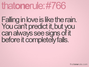 Signs Of Falling In Love Quotes Falling in love is like the