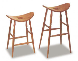 The Amish-crafted saddle stools are a converstaion piece that are very ...