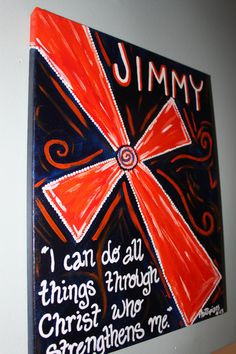 Custom Personalized Scripture on Canvas Auburn by gloriartbybrooke, $ ...