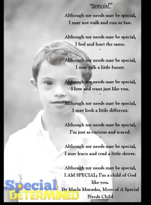 Special:' A Poem Written By a Mom For Her Special Needs Son