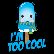 Comic too cool quote ice cream vintage character with scarf for hot ...