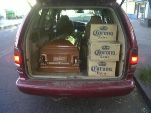 Funny Funeral Coffin Beer Hearse Picture Photo Joke