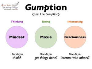 Gumption” is a slang term for being bold. Despot is asking how ...