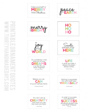 Interchangeable quotes for ornaments