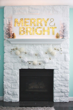 DIY Merry and Bright Christmas Marquee