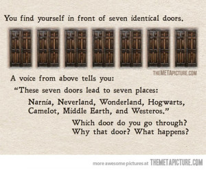 Published January 30, 2013 at 540 × 445 in Which door do you choose?