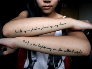 Quotes on Forearm Tattoo