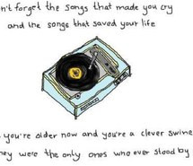 art, colors, drawing, quote, quotes, record player, songs, words