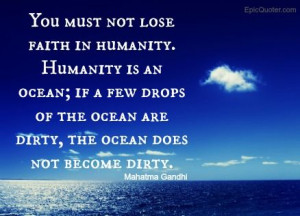 Gandhi quote about humanity