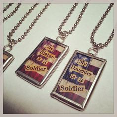 My Sister is a Soldier OR My Daughter is a Soldier necklaces - marines ...