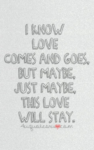 Either way I'm here for the long haul