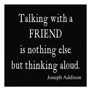Vintage Addison Talking w Friend Friendship Quote Custom Invites