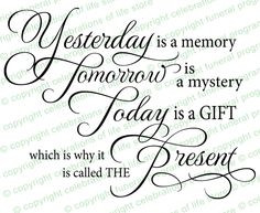 Funeral Quotes : Yesterday Is A Memory Funeral Quote Elegant Title ...