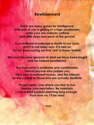 Bewilderment by Rumi