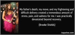 My father's death, my move, and my frightening and difficult delivery ...