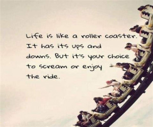 Life is like a roller coaster