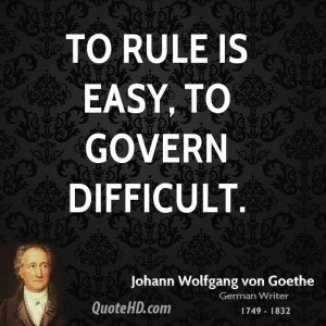 Johann Wolfgang von Goethe Government Quotes