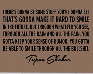 Tupac Shakur Smile Quote Decal Stic ker Wall Vinyl Art Music Rap ...